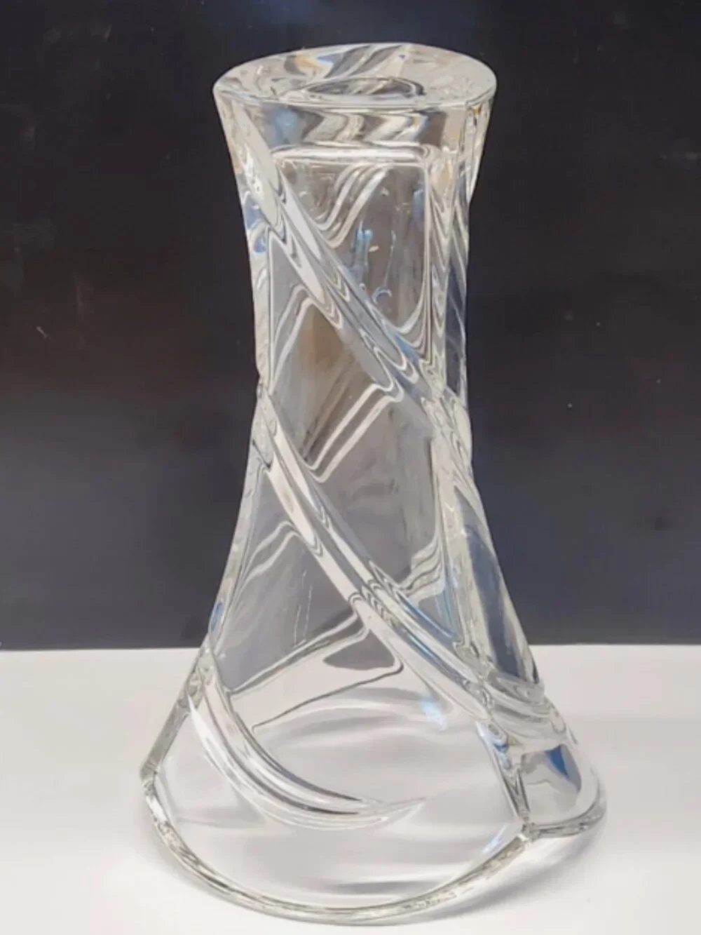 Marquis by Waterford Trillium Collection Vase 3 Sided Crystal 7